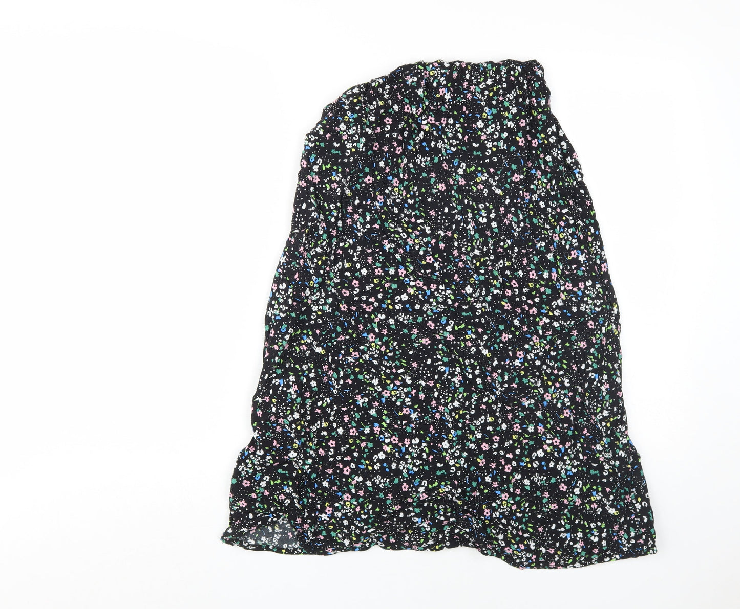 Women's Floral Skirt by &et, Size 12, Black, Viscose