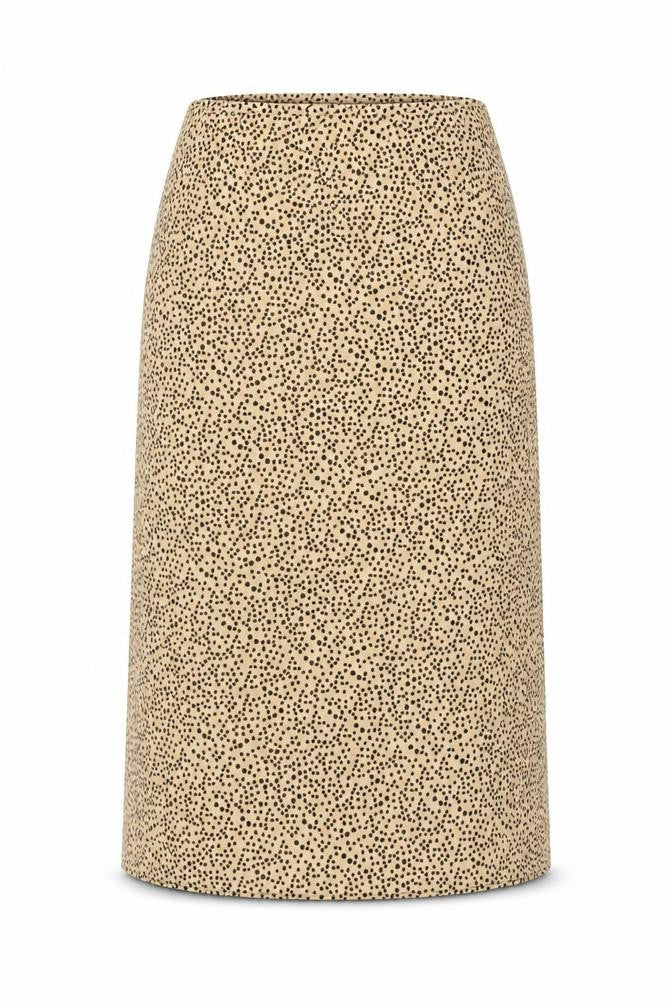 Kathie Lee Collection Women's Beige Animal Print Skirt L