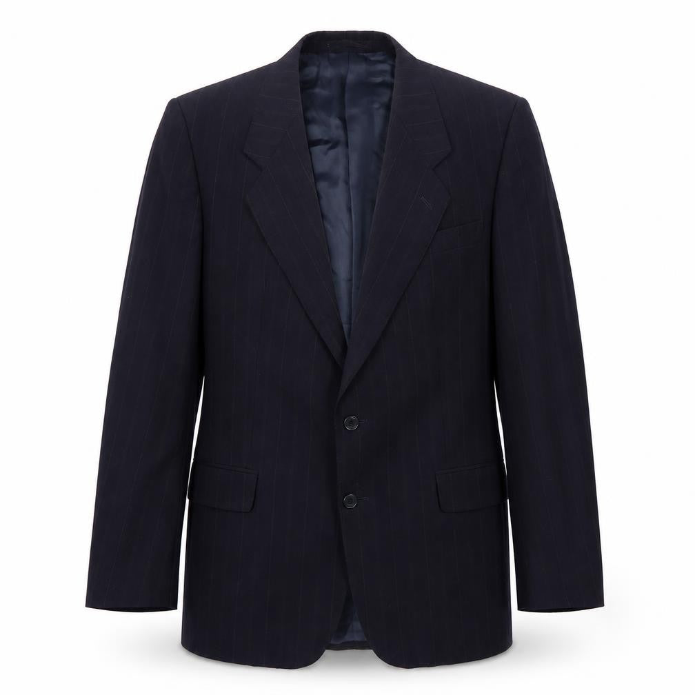 Berwin Men's Blue Wool Suit Jacket, Size 44R, Regular Fit