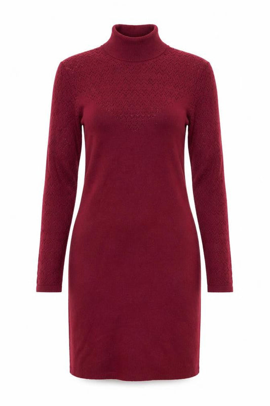 Paraphrase Women's Red High Neck Sheath Dress S