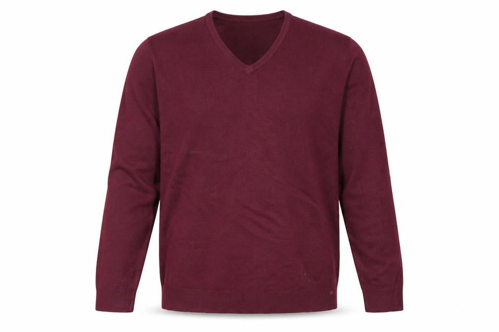 Marks & Spencer Men's Red V-Neck Pullover Jumper