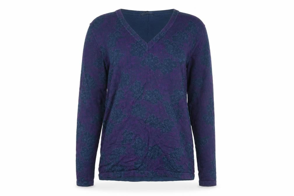 Viyella Women's Purple Floral Pullover Jumper M