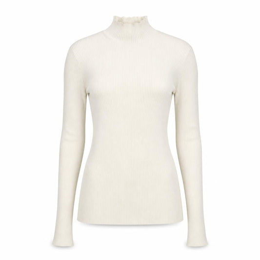H&M Women's Beige Slim Fit Mock Neck Pullover - Size S
