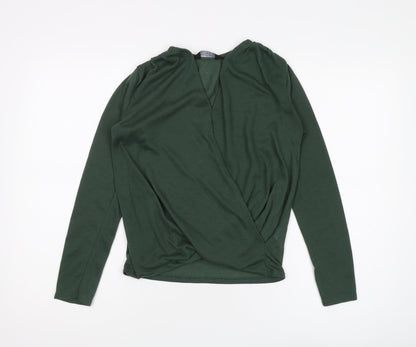 Dorothy Perkins Women's Green V-Neck Pullover Jumper Size 10
