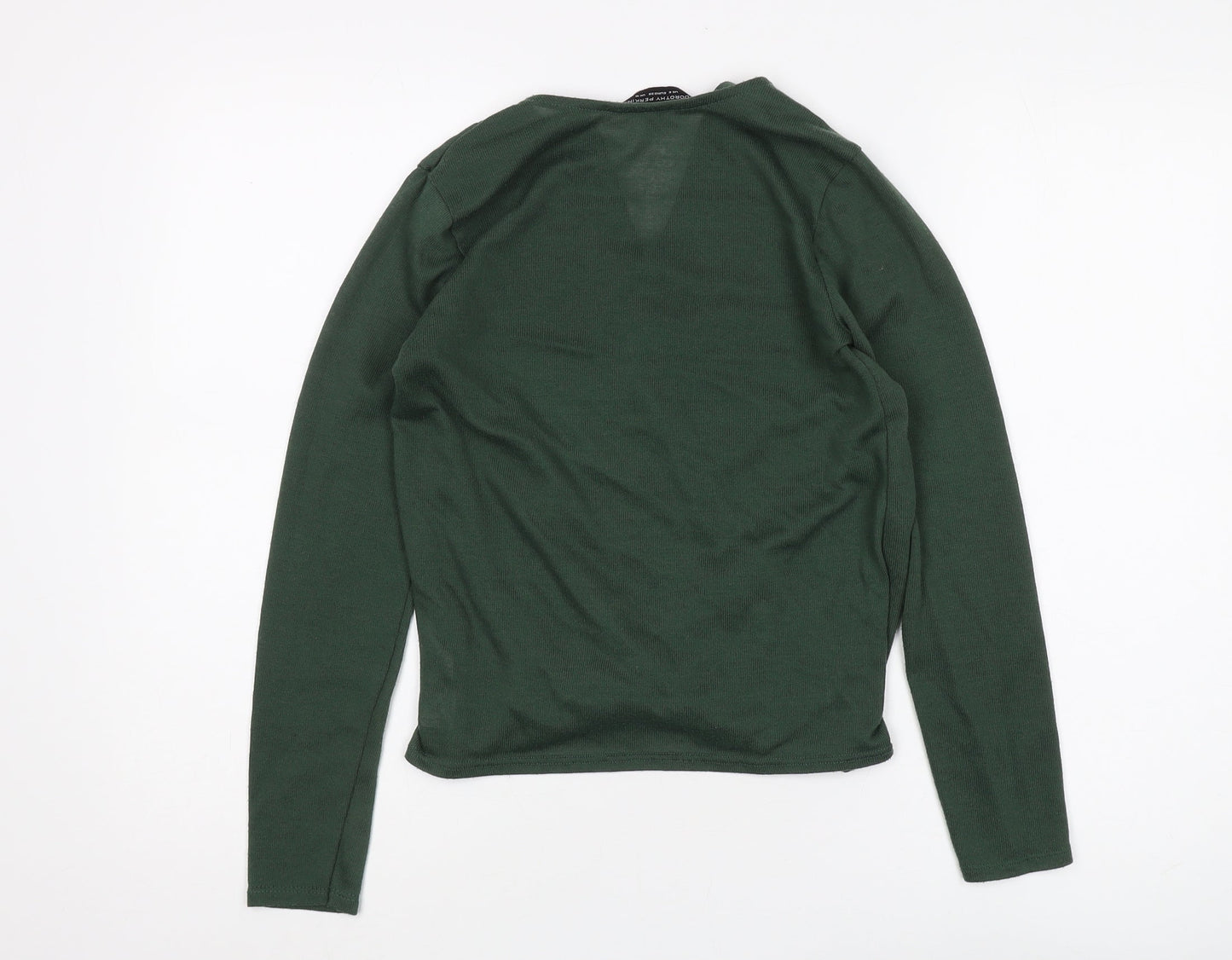 Dorothy Perkins Women's Green V-Neck Pullover Jumper Size 10