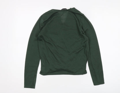Dorothy Perkins Women's Green V-Neck Pullover Jumper Size 10