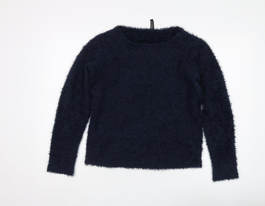 DIVIDED Women's Blue Pullover Jumper Size 12