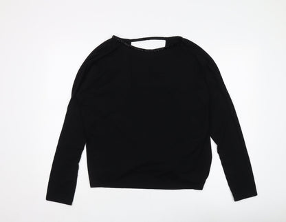 Religion Women's Black Beaded Wrap Blouse, Size S