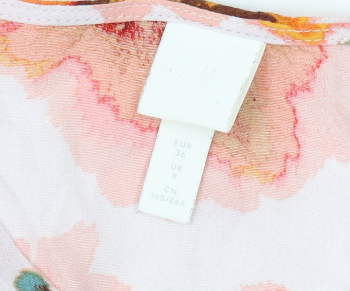H&M Womens Multicoloured Floral Shift Dress Size 8