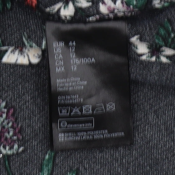 H&M Women’s Black Floral Shift Dress Size 16