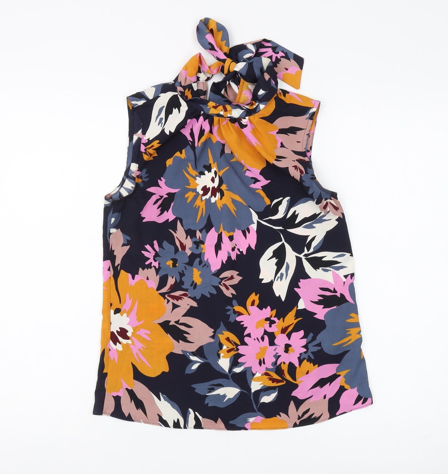 H&M Women's Multicoloured Floral Halter Blouse XS