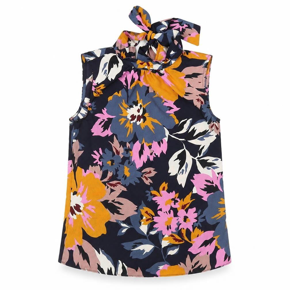 H&M Women's Multicoloured Floral Halter Blouse XS