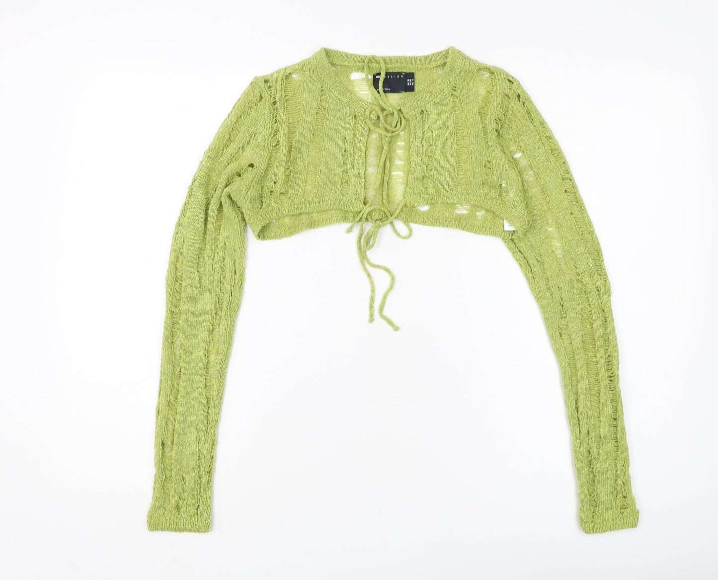 Asos Women’s Green Open-Knit Cardigan Size 10