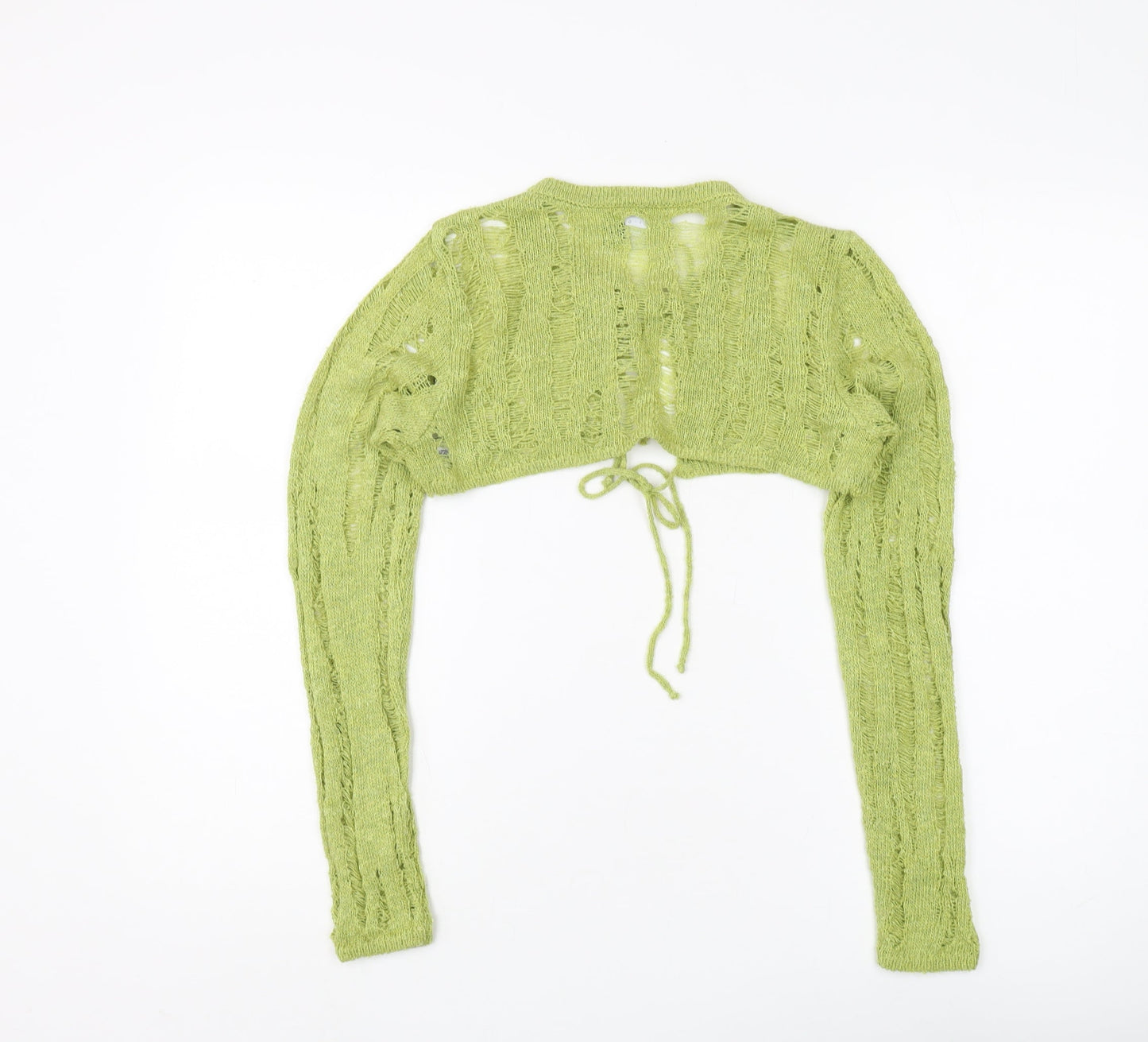 Asos Women’s Green Open-Knit Cardigan Size 10