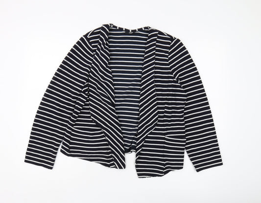 Wallis Women's Black Striped Basic Jacket Size L