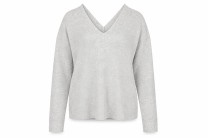 Topshop Women's Grey V-Neck Pullover Jumper Size 6