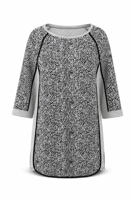 Next Women's Black White Geometric Shift Dress Size 12