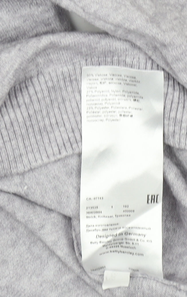Betty Barclay Women's Grey Pullover Jumper Size 14