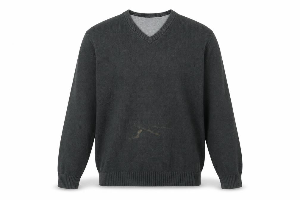 Maine New England Men's Grey V-Neck Pullover Jumper L