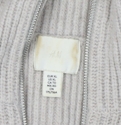 H&M Women's Beige XL Pullover High Neck Jumper