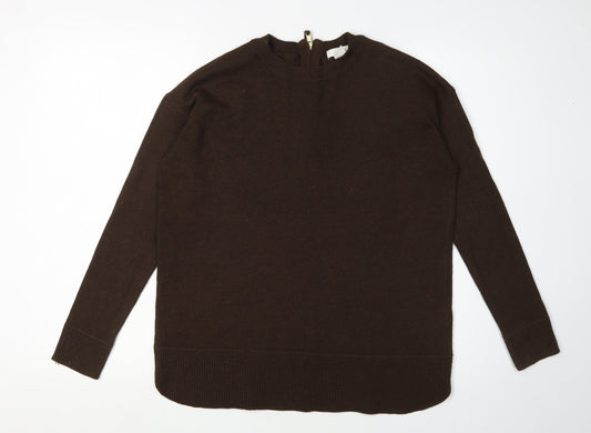 H&M Women's Brown XS Pullover Jumper, Crew Neck