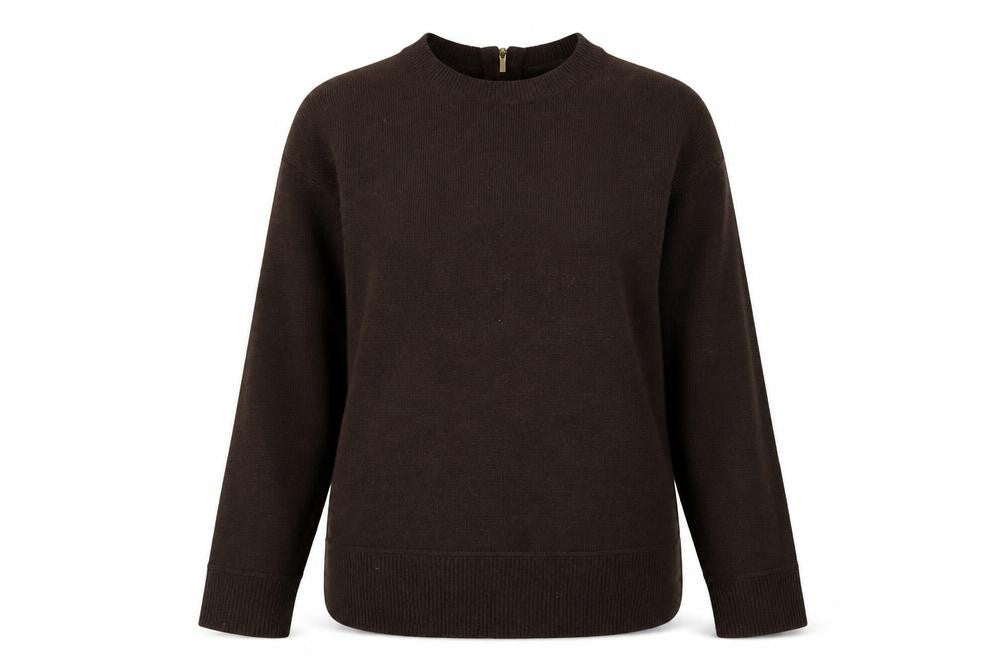 H&M Women's Brown XS Pullover Jumper, Crew Neck