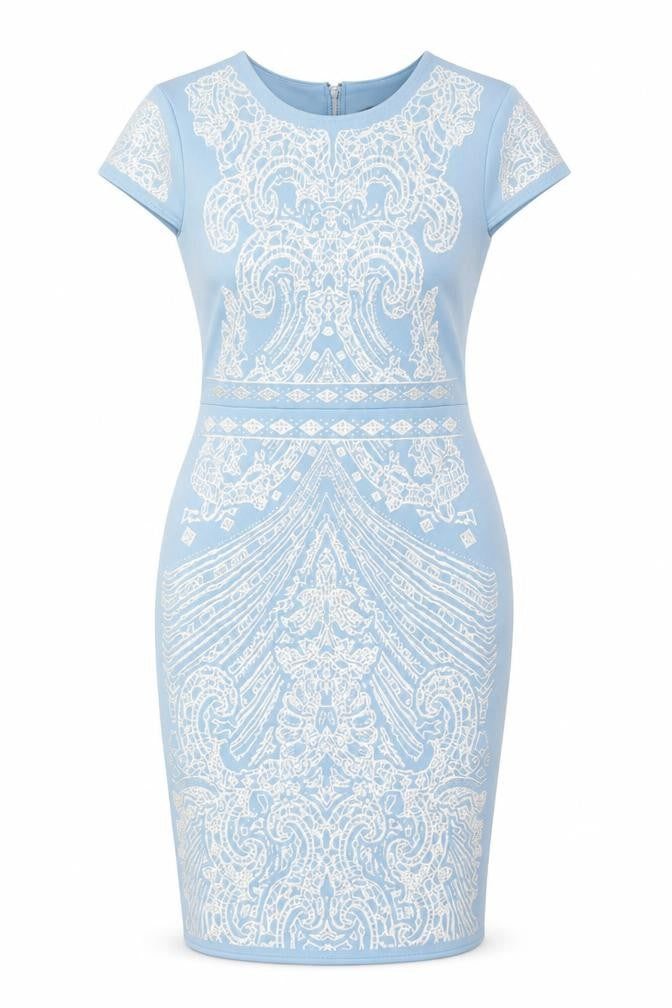 River Island Women's Blue Bodycon Dress Size 14