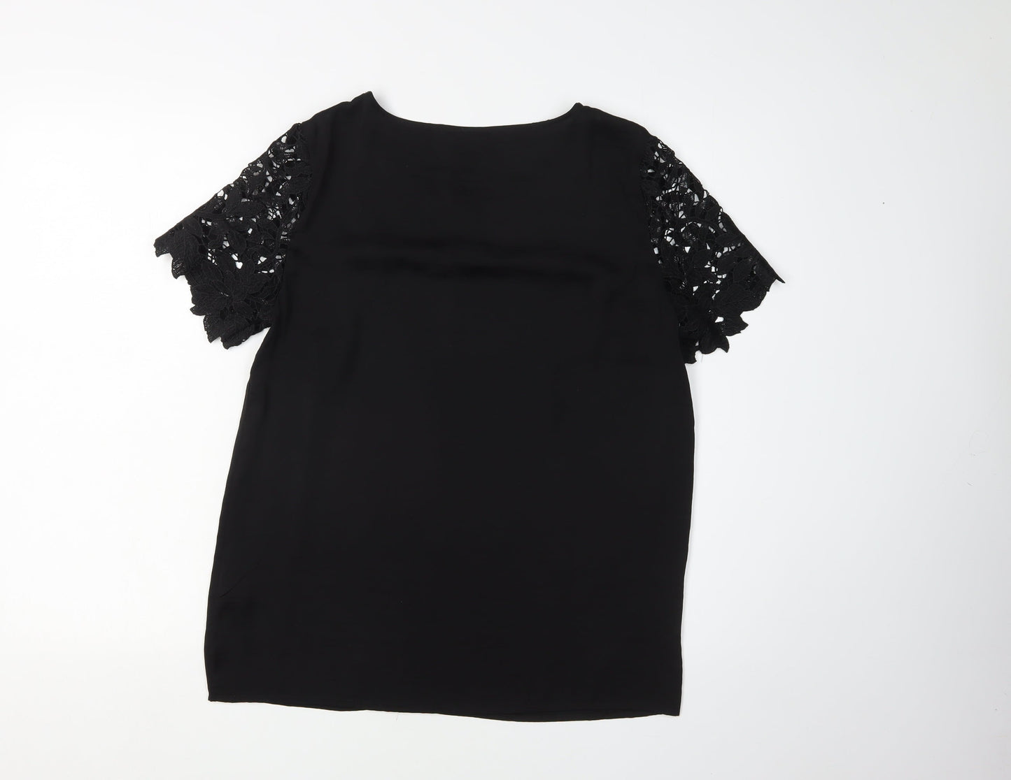 Vila Women's Black Lace Blouse, Size S, Casual Style
