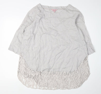 Phase Eight Grey Women's Tunic Blouse Size 12