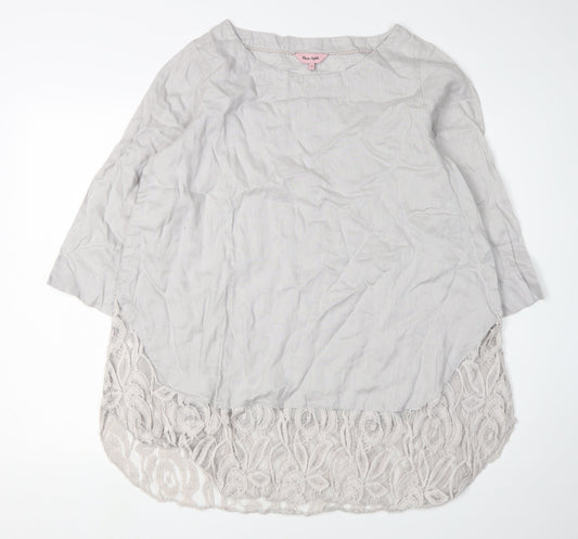 Phase Eight Grey Women's Tunic Blouse Size 12