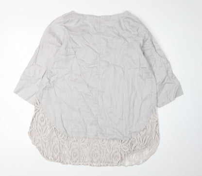 Phase Eight Grey Women's Tunic Blouse Size 12