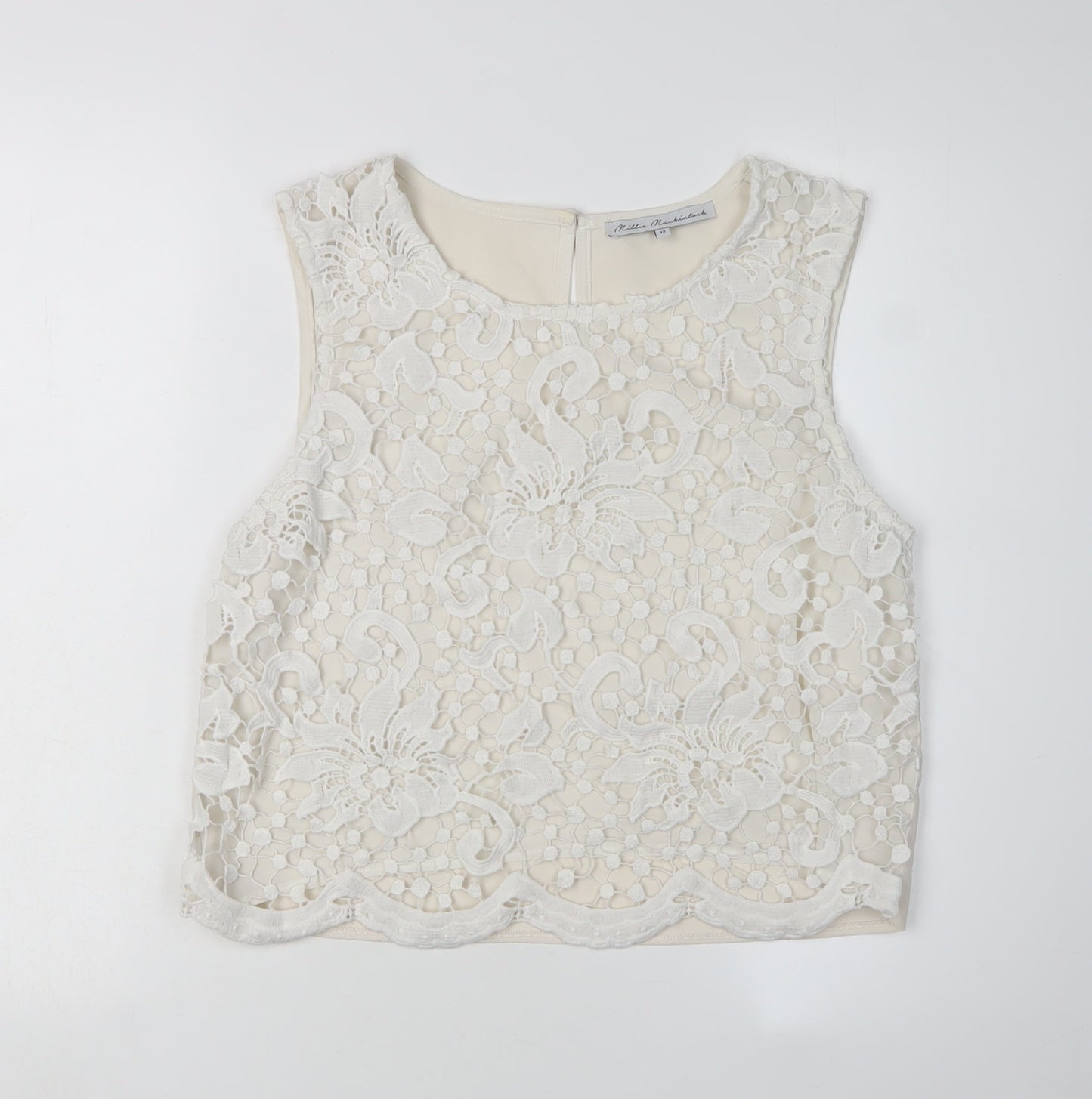 Millie Mackintosh Women's Ivory Camisole Blouse Size 12