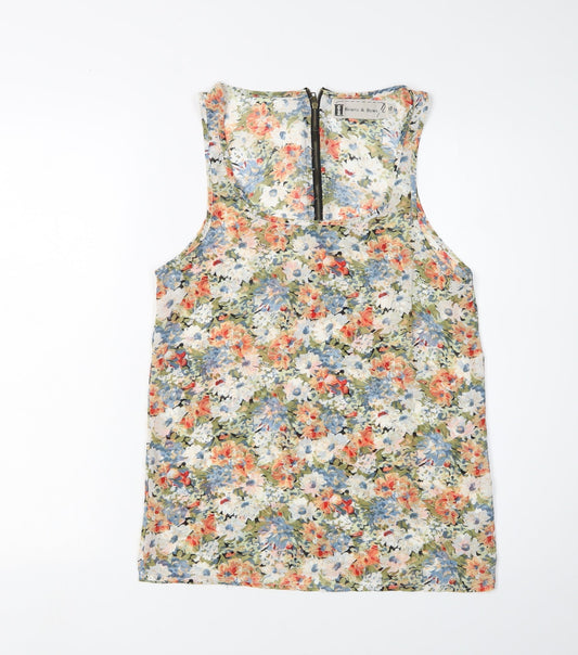Hearts & Bows Women's Multicoloured Floral Tank Top Size 10