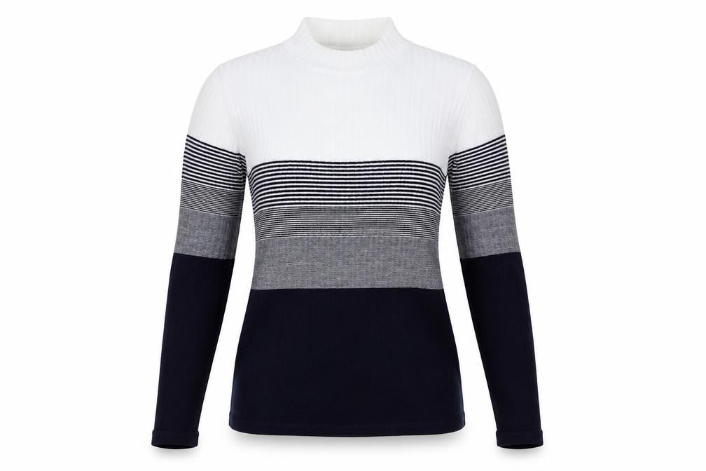 MNG Women's Multicoloured Striped Pullover Jumper Size 8