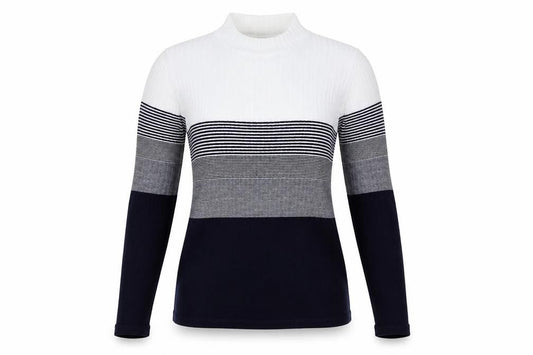 Mango Women's Multicoloured Striped Pullover Jumper Size 8