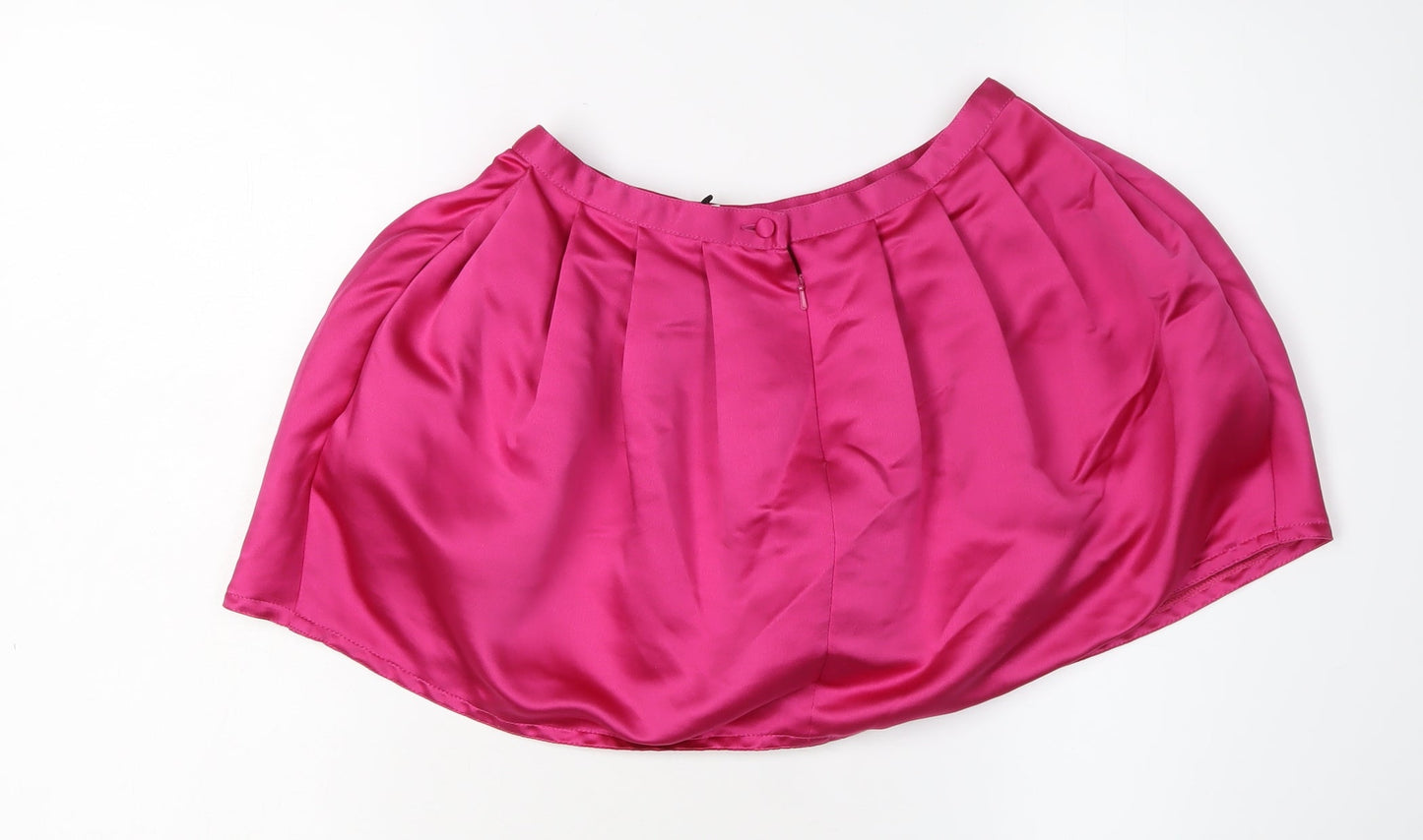 Topshop Women's Pink Skirt, Size 8, Polyester