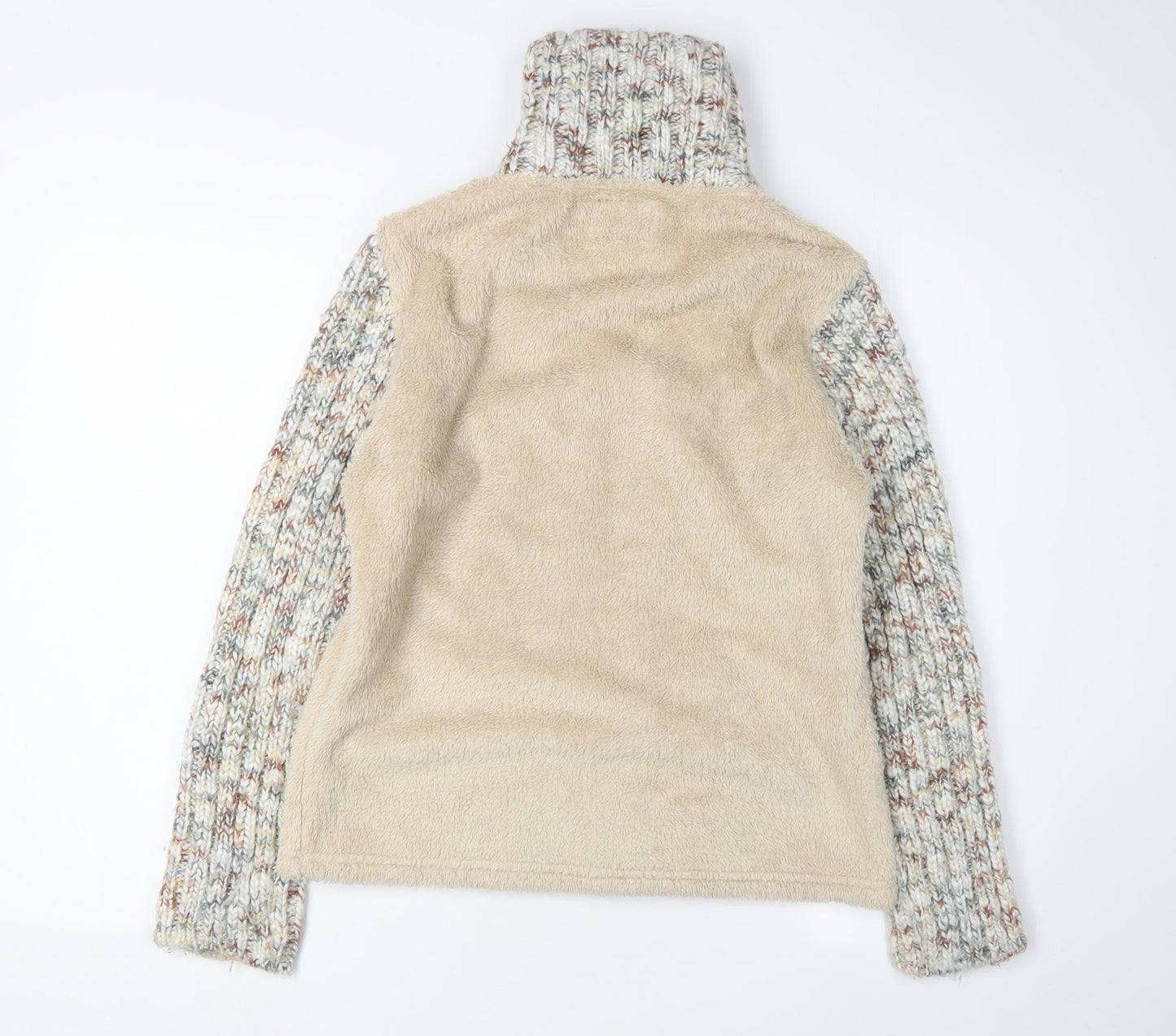 Marks and Spencer Women's Beige Mid-Length Knit Jacket M