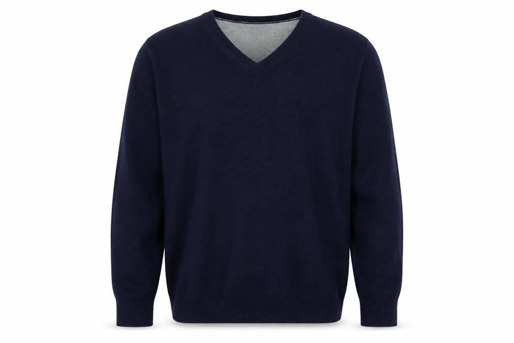 Marks & Spencer Men's Blue V-Neck Pullover Jumper L