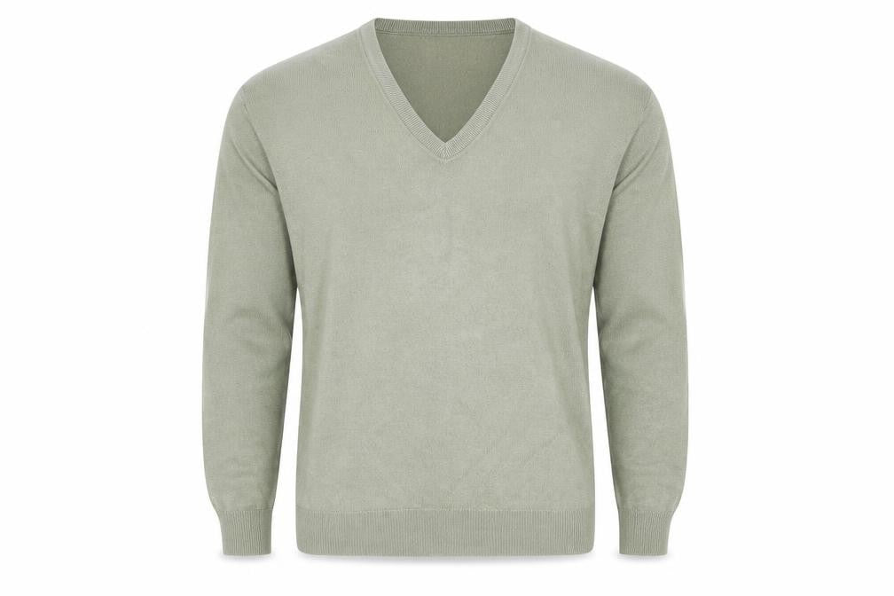 St Michael Men's Green Pullover Jumper, S, V-Neck, Vintage