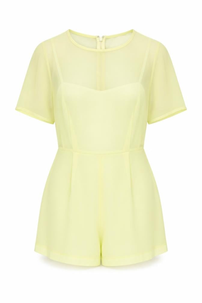 Topshop Women Yellow Playsuit Size 12