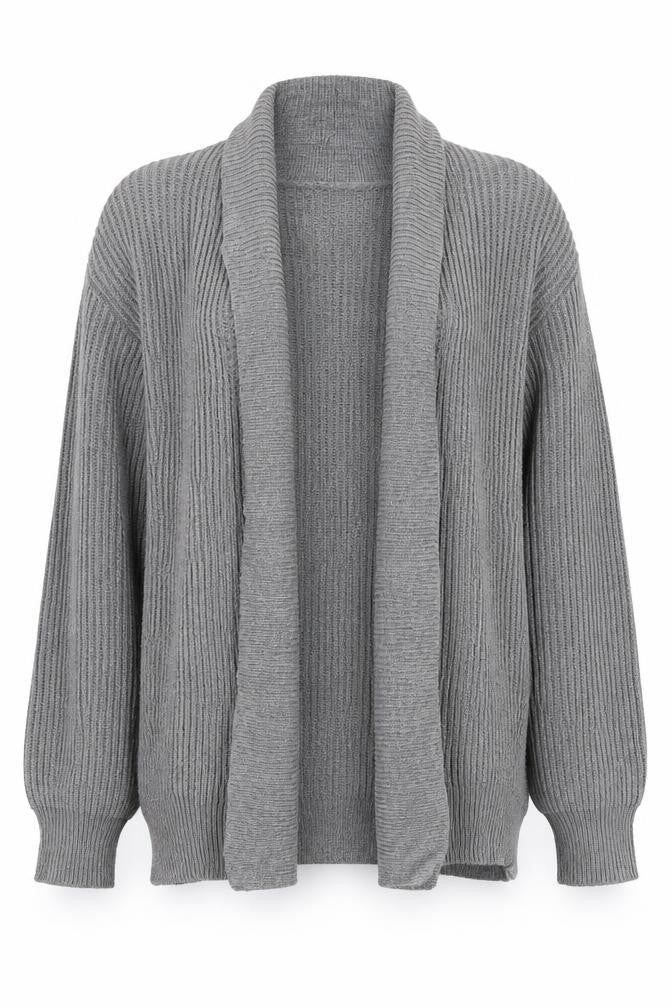 Silence + Noise Women's Grey Cardigan M, Autumn Knit