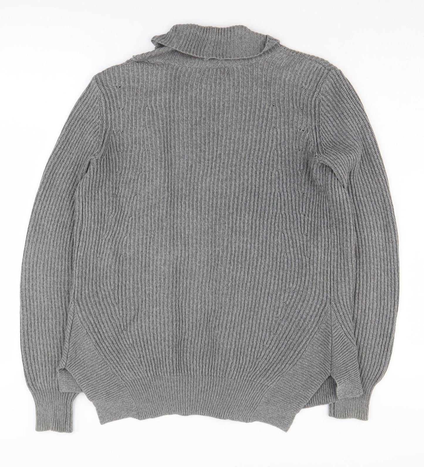 Silence + Noise Women's Grey Cardigan M, Autumn Knit