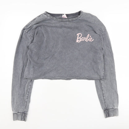 Barbie Women’s Grey Pullover Sweatshirt Size XS