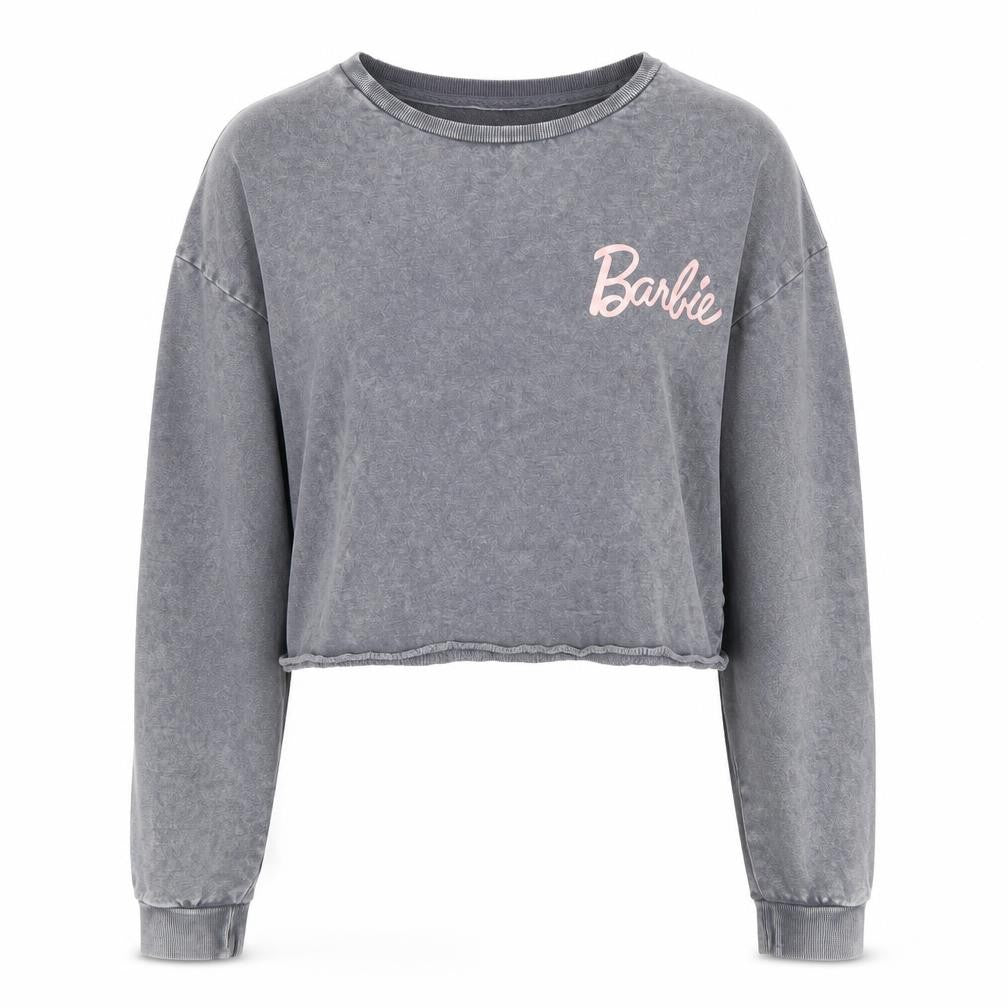 Barbie Women’s Grey Pullover Sweatshirt Size XS