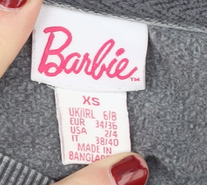 Barbie Women’s Grey Pullover Sweatshirt Size XS