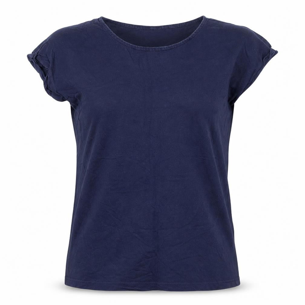 JoJo Maman Bébé Women's Blue Cotton T-Shirt S