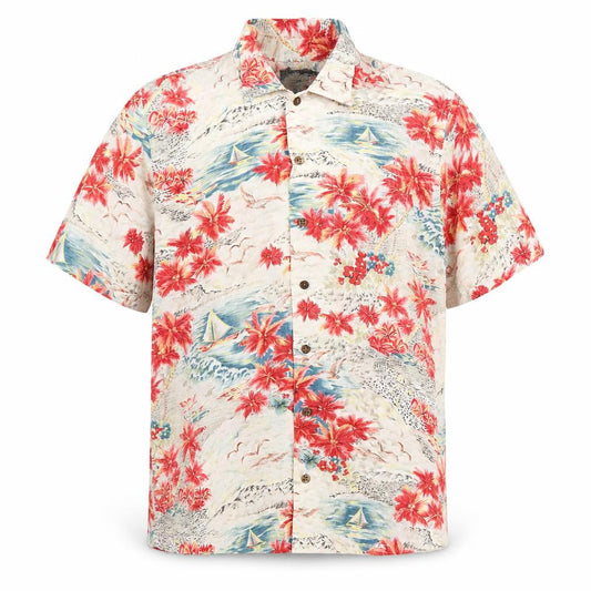 Lands' End Men's Multicoloured Hawaiian Shirt M