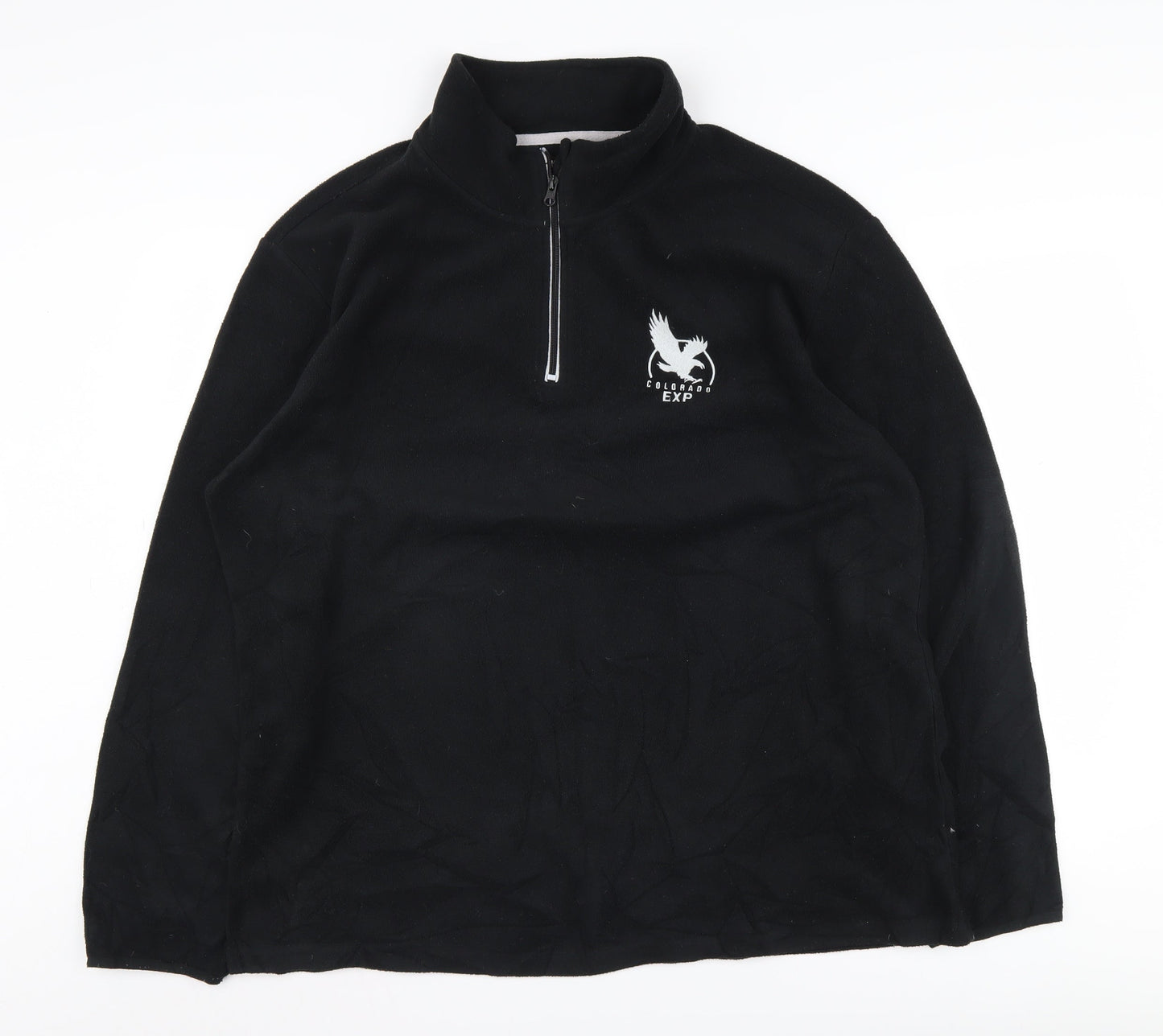 Atlasformen Men's Black 1/4 Zip Fleece Sweatshirt 2XL