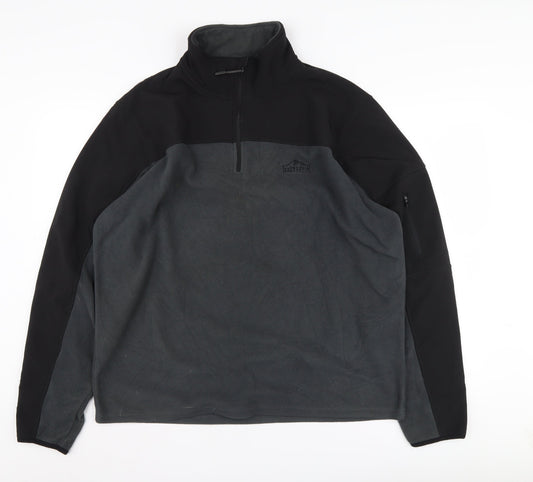 Snowdonia Men's Black XL 1/4 Zip Fleece Sweatshirt