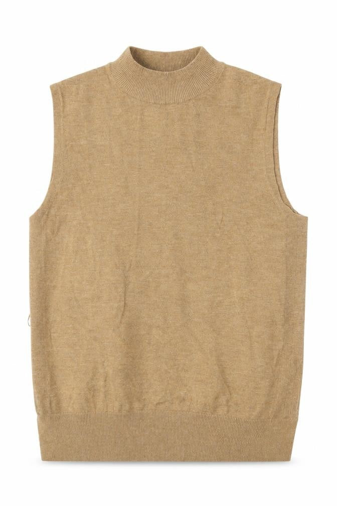 French Connection Women's Beige Mock Neck Vest XS
